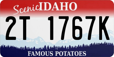 ID license plate 2T1767K