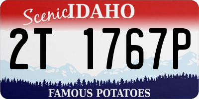 ID license plate 2T1767P