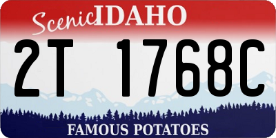 ID license plate 2T1768C