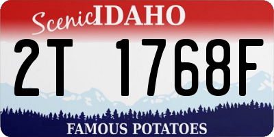 ID license plate 2T1768F