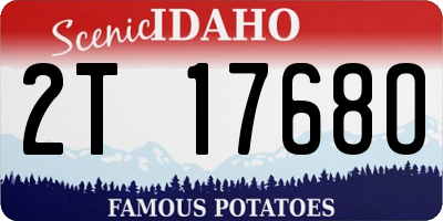 ID license plate 2T1768O