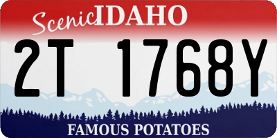 ID license plate 2T1768Y