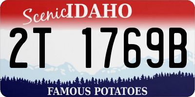 ID license plate 2T1769B