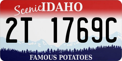 ID license plate 2T1769C