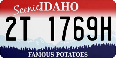ID license plate 2T1769H
