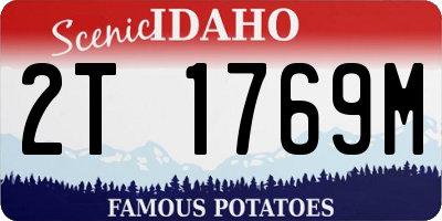 ID license plate 2T1769M
