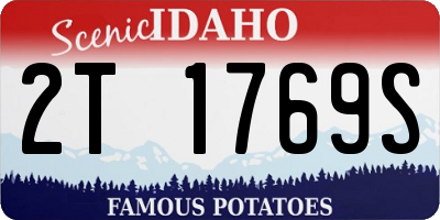 ID license plate 2T1769S