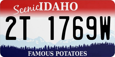 ID license plate 2T1769W