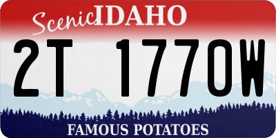 ID license plate 2T1770W