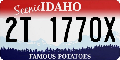 ID license plate 2T1770X