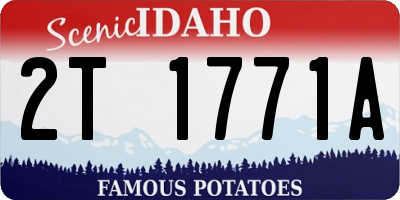 ID license plate 2T1771A