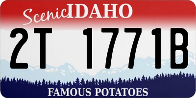 ID license plate 2T1771B