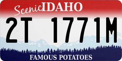 ID license plate 2T1771M