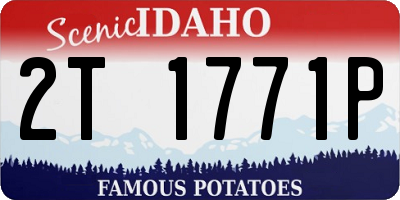 ID license plate 2T1771P