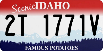 ID license plate 2T1771V