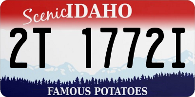 ID license plate 2T1772I
