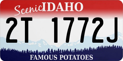 ID license plate 2T1772J