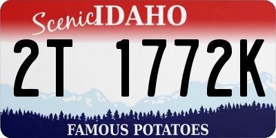 ID license plate 2T1772K