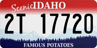 ID license plate 2T1772O