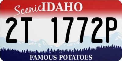 ID license plate 2T1772P