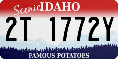 ID license plate 2T1772Y
