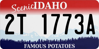 ID license plate 2T1773A