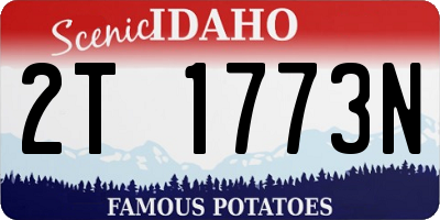 ID license plate 2T1773N