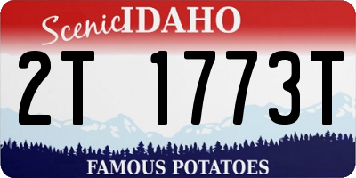 ID license plate 2T1773T