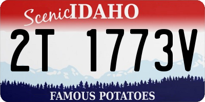ID license plate 2T1773V