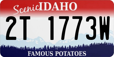 ID license plate 2T1773W