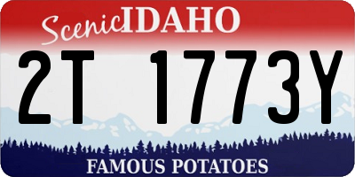 ID license plate 2T1773Y