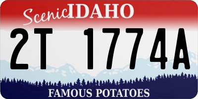 ID license plate 2T1774A