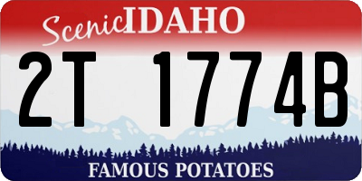 ID license plate 2T1774B