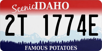 ID license plate 2T1774E