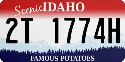 ID license plate 2T1774H