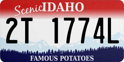 ID license plate 2T1774L