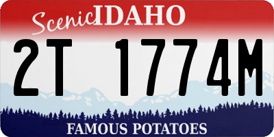 ID license plate 2T1774M