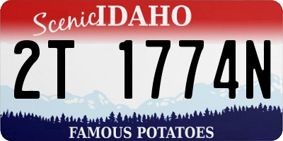 ID license plate 2T1774N