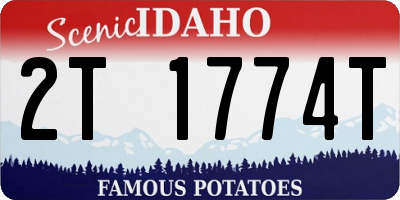 ID license plate 2T1774T