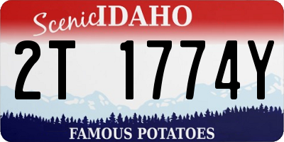 ID license plate 2T1774Y