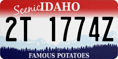 ID license plate 2T1774Z
