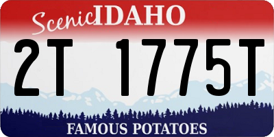ID license plate 2T1775T