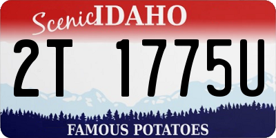 ID license plate 2T1775U