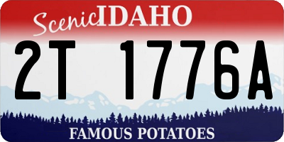 ID license plate 2T1776A