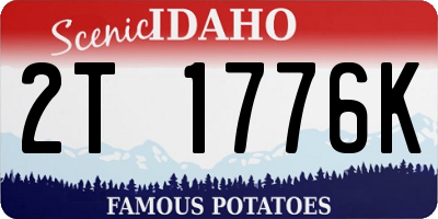 ID license plate 2T1776K