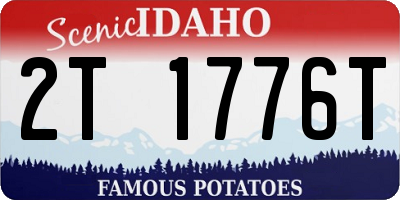 ID license plate 2T1776T