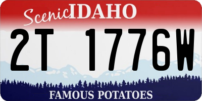 ID license plate 2T1776W