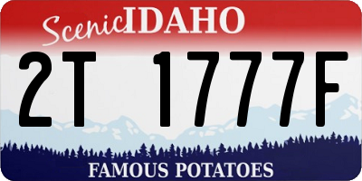 ID license plate 2T1777F