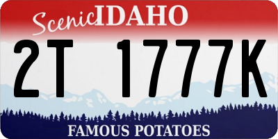ID license plate 2T1777K