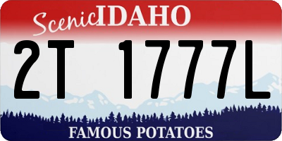 ID license plate 2T1777L